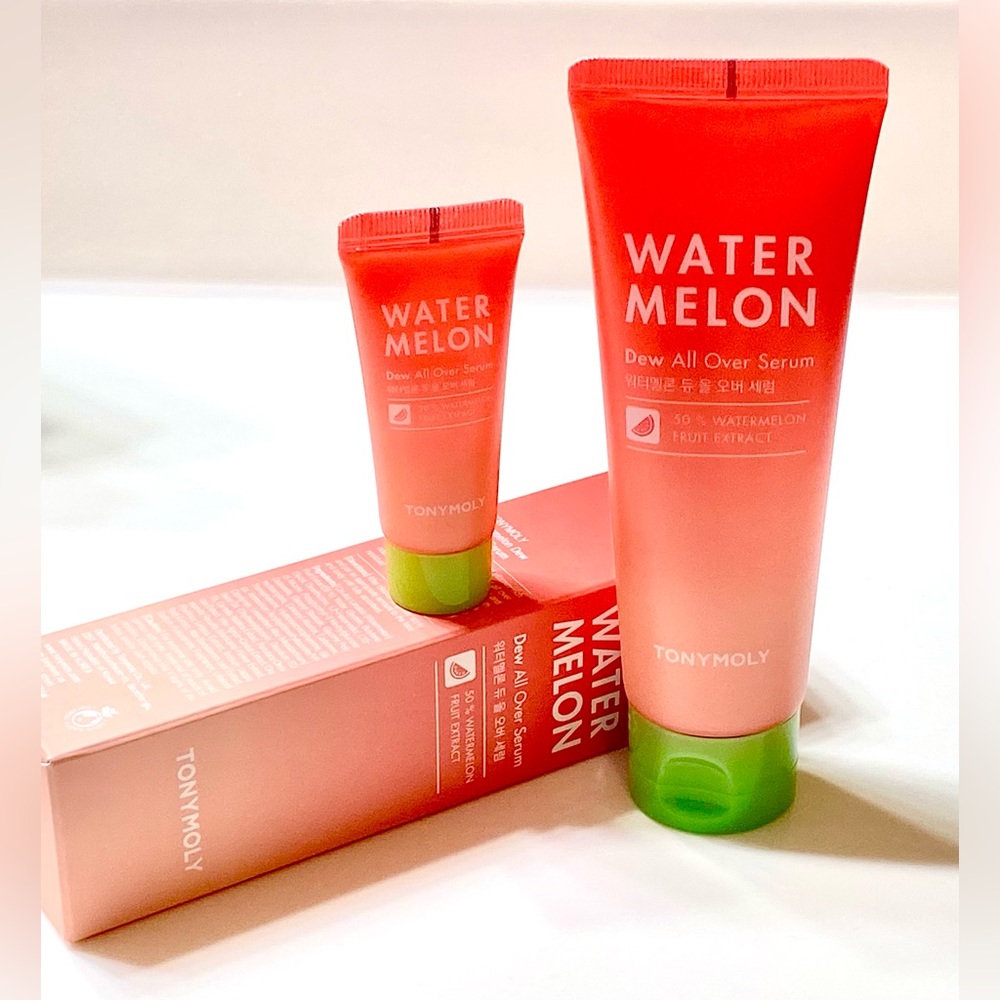 NEW Tony Moly Dew All Over Watermelon Serum Bundle of 4.05oz + Travel size 0.5oz